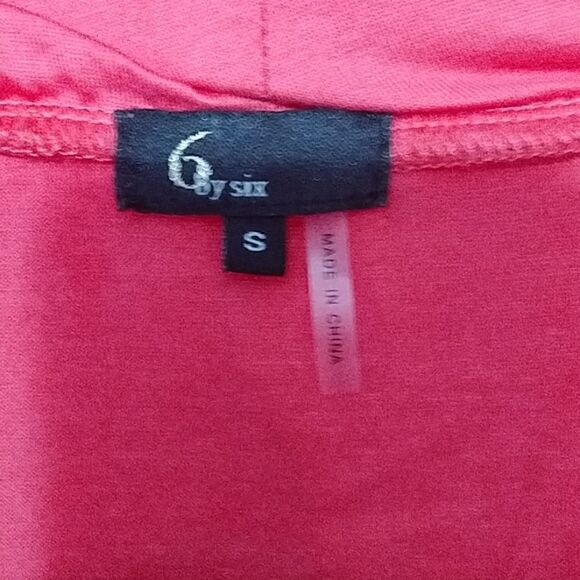 6 by six shirt cardigan attached waterfall - Picture 3 of 5